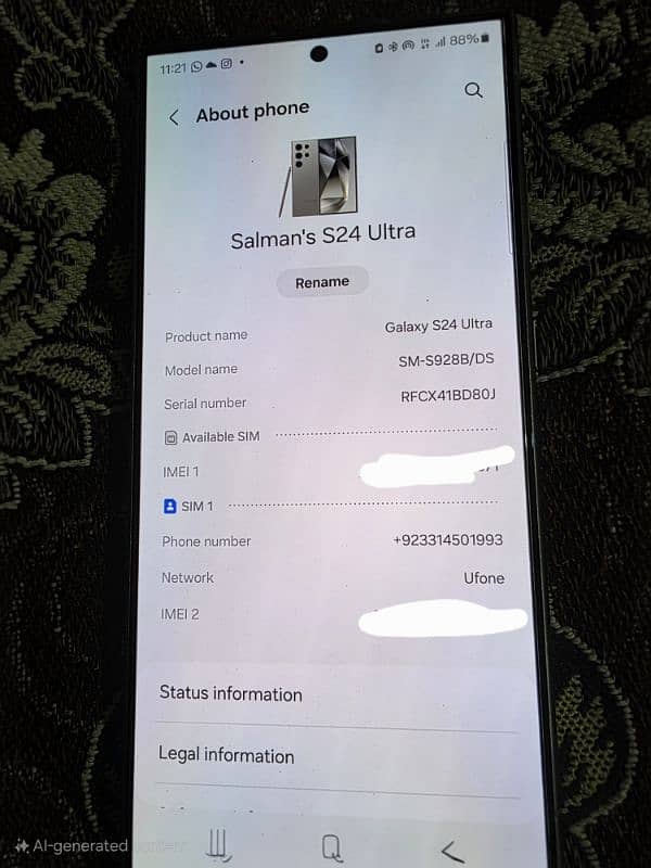 Samsung S 24 Ultra. . just box open. . Brand new 10/10 0