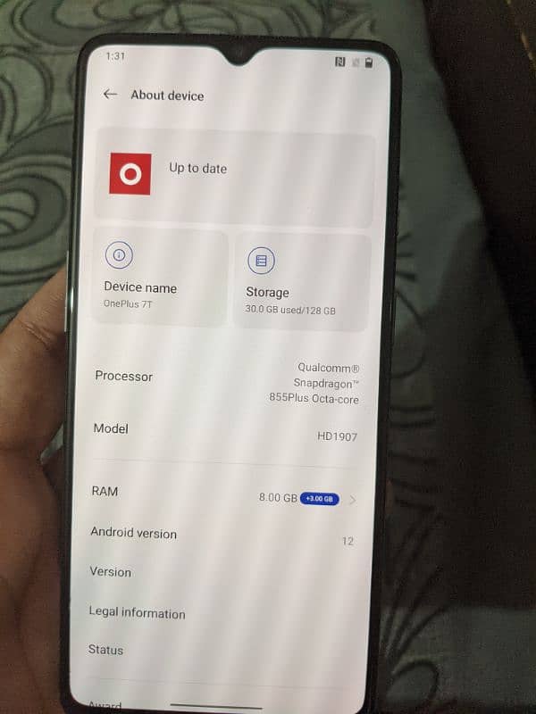 OnePlus 7T 128gb PTA approved URGENT SALE 1