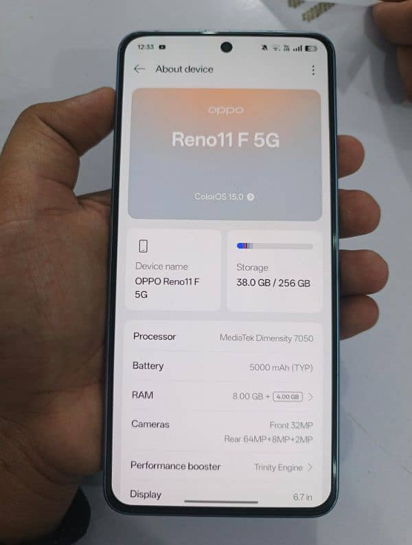 Oppo Reno 11f 5g  FULL BOX   10/10 Condition.  Contact. (03180667500) 1