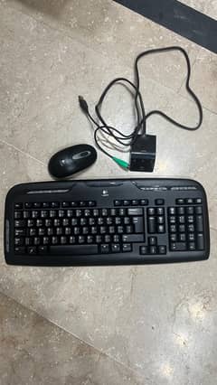 LOGITECH wireless keyboard and mouse set.