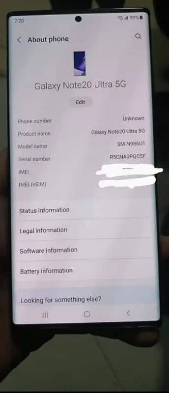 Samsung Galaxy Note 20 Ultra (NON PTA) 1