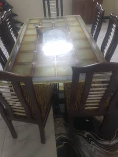 dining table with seven chairs