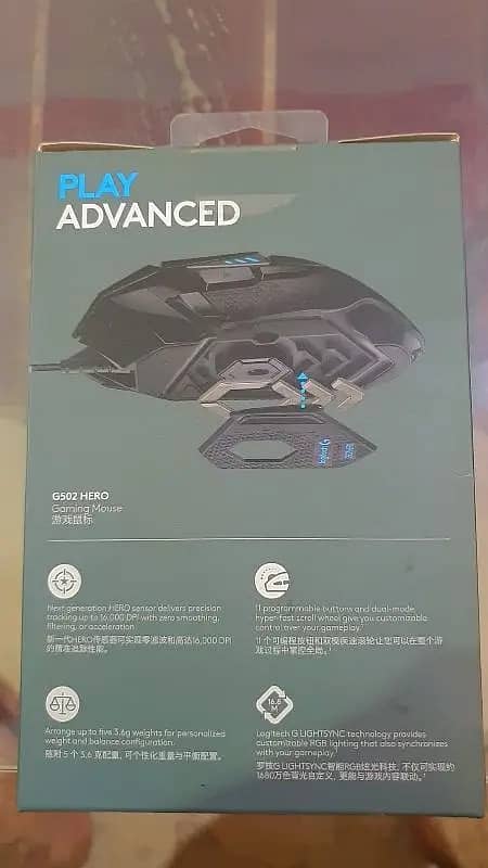 Logitech G502 hero wired gaming mouse Box open only not used 1