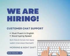 Chat support job for boys & Girl