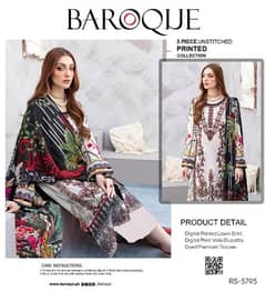 3 Piece Suit Unstitched Lawn Eid Collection 2025