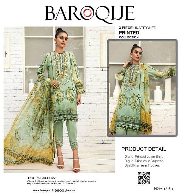 3 Piece Suit Unstitched Lawn Eid Collection 3