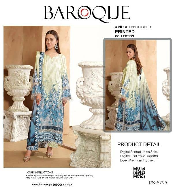 3 Piece Suit Unstitched Lawn Eid Collection 4