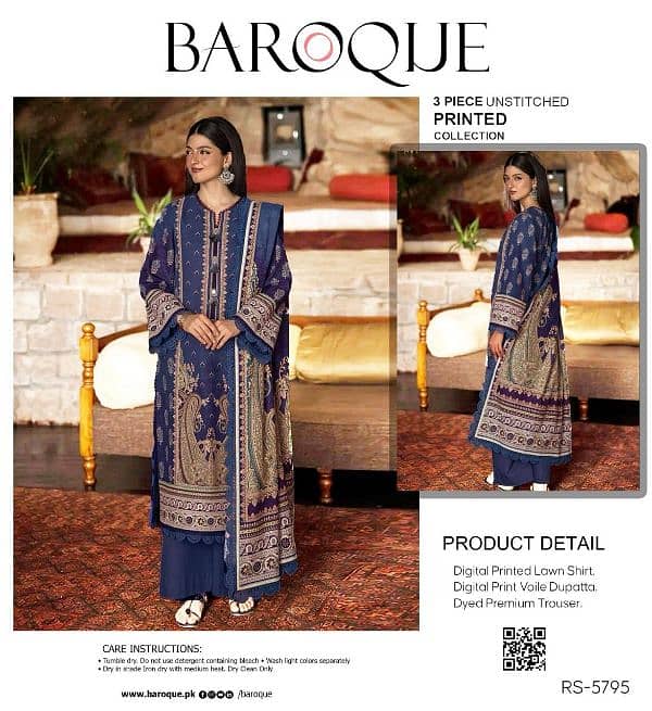 3 Piece Suit Unstitched Lawn Eid Collection 8