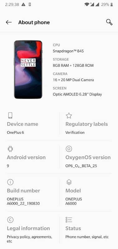 Oneplus 6 dual sim approve 1