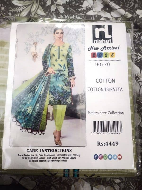 Nishad cotton 3 pcs Suit 0