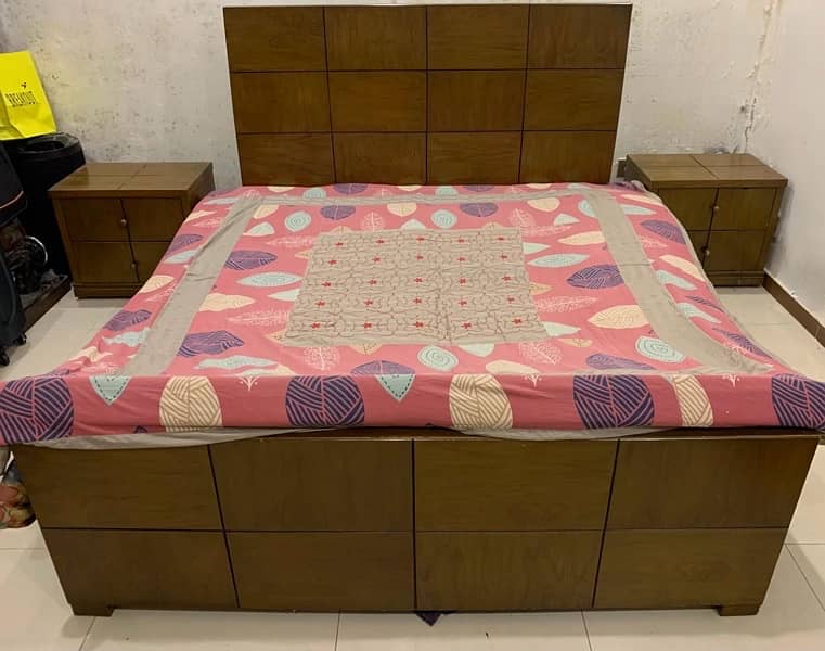 King Size Bed For Sale (Without Matress) 0