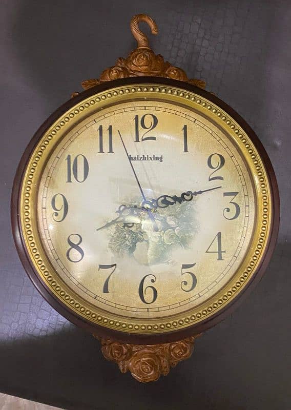 Scratch less wall hanging wooden Clock 1