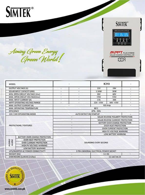 SIMTEK 100 AMP MPPT SOLAR CHARGE CONTROLLER 4