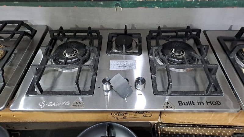 SANYO  brand three burner High Quality stainless steel top Gas hob 2