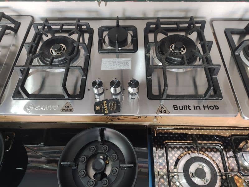 SANYO  brand three burner High Quality stainless steel top Gas hob 6