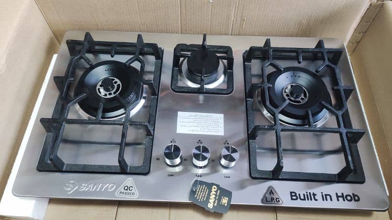 SANYO  brand three burner High Quality stainless steel top Gas hob 9