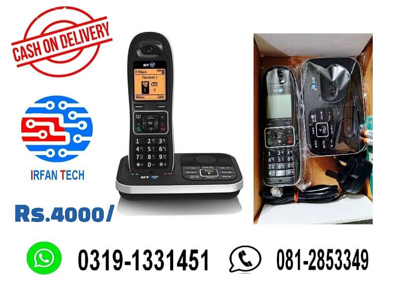 PTCL Landline Digital Cordless/Wireless Telephone with Answer Machine. 2