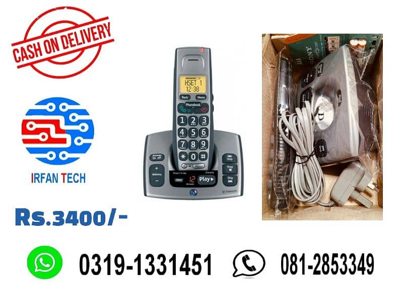 PTCL Landline Digital Cordless/Wireless Telephone with Answer Machine. 3