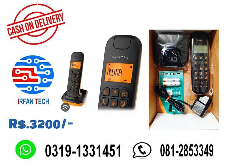 PTCL Landline Digital Cordless/Wireless Telephone with Answer Machine. 6