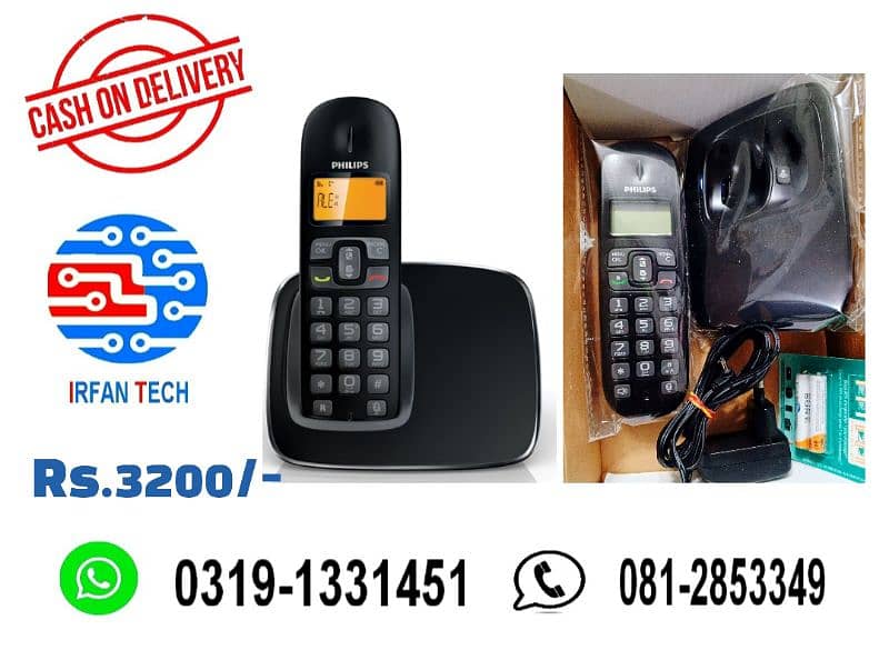 PTCL Landline Digital Cordless/Wireless Telephone with Answer Machine. 10