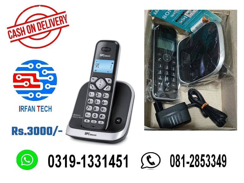 PTCL Landline Digital Cordless/Wireless Telephone with Answer Machine. 16