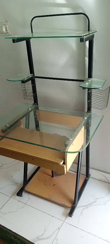 glass computer table 0