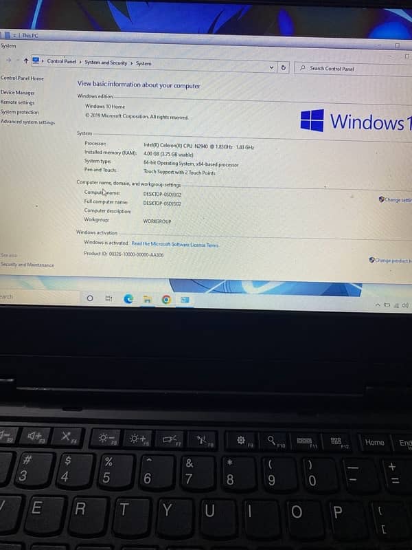 Lenovo Thinkpad 4 Gb Ram 128 Gb SSD Intel Celeron CPU 0