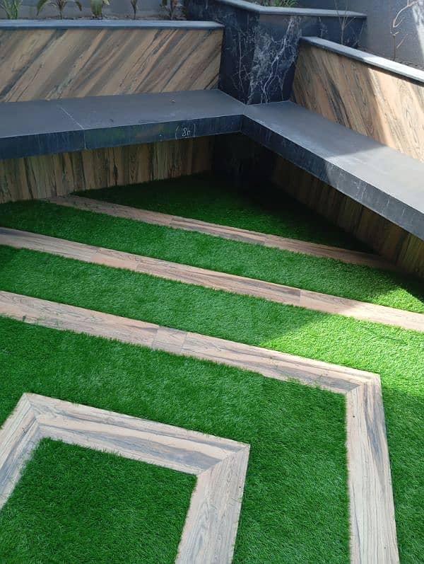 Grass work | Artificial grass  | Roof top | Vinyl tiles  Services 9