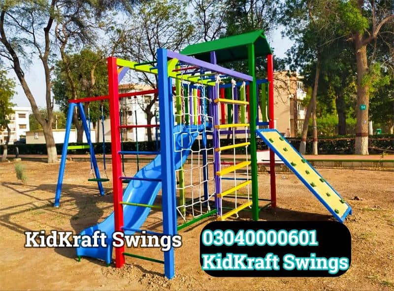 kids Slide/Swings/Kids rides/jhula/Spring rider/jungle gym/gazebo/bar 1