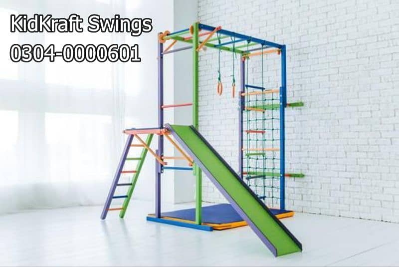 kids Slide/Swings/Kids rides/jhula/Spring rider/jungle gym/gazebo/bar 6