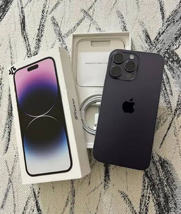 apple iPhone 14 pro max pta approved official 10 by 10  with full box 0