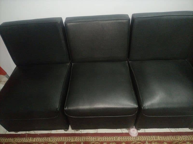 5 seater pure leather sofa 1