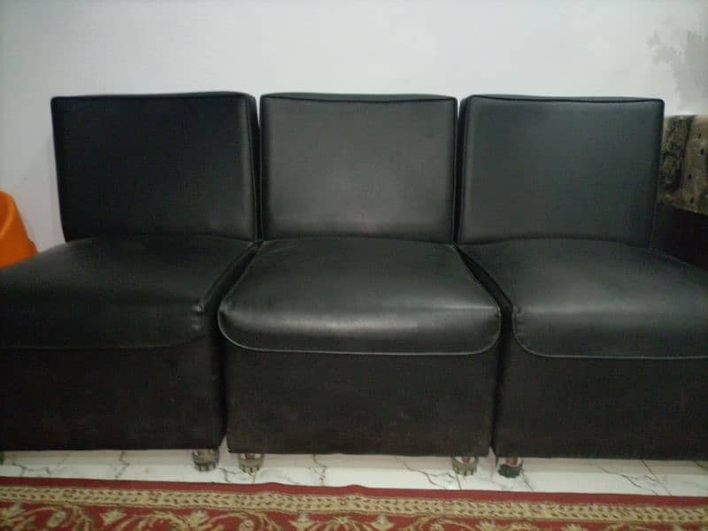 5 seater pure leather sofa 2