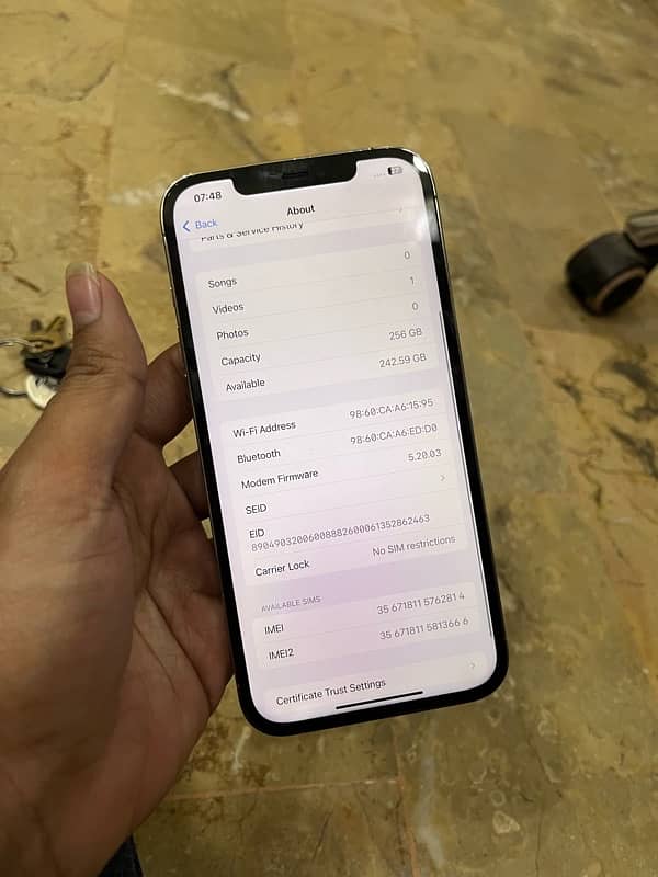 iPhone 12 Pro Max non pta 256gb factory unlock 8