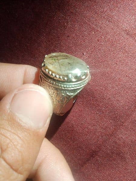 Chandi ring with stone moe najaf 0