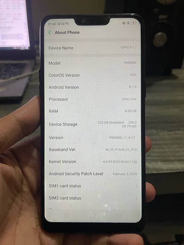 Oppo f7 dual sim PTA Approved 5