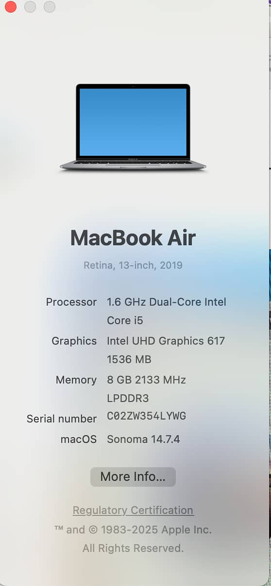 Macbook Air 2019 Retine Display 0