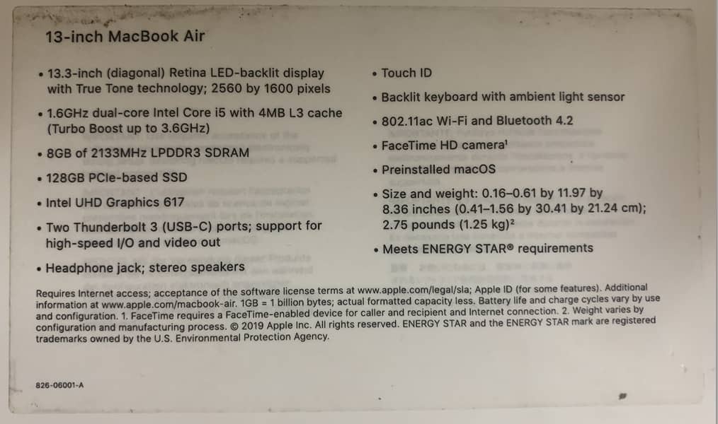 Macbook Air 2019 Retine Display 3