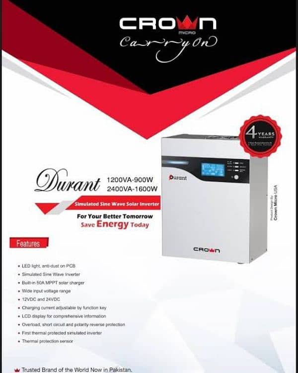 Crown Solar Inverter Working Condition Mein Hai ON 0