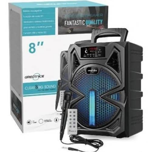 GTS-1300 Speaker with Microphone,Remote, FM radio,microphone input,AUX 0