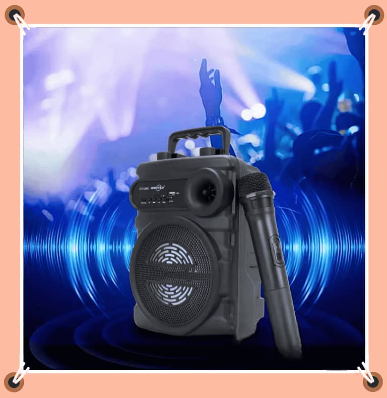 GTS-1300 Speaker with Microphone,Remote, FM radio,microphone input,AUX 16