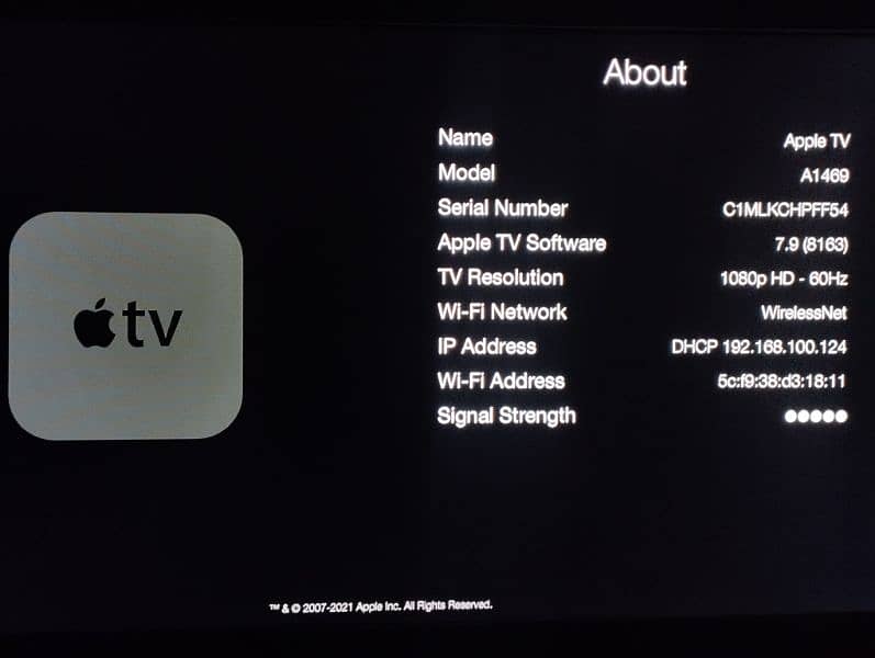 Apple Tv 3th Generation For Sale Model A1469 1