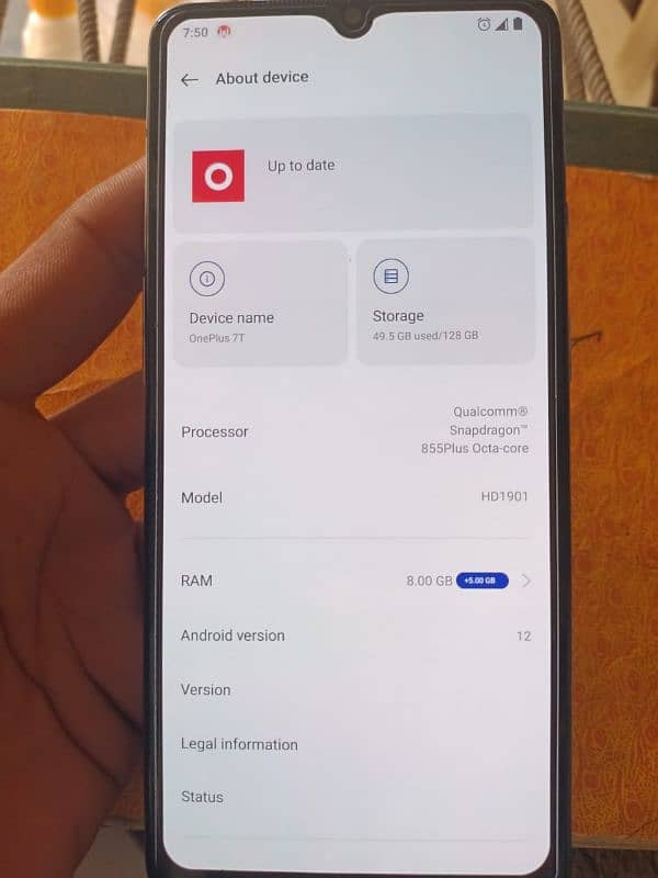 OnePlus 7t 8