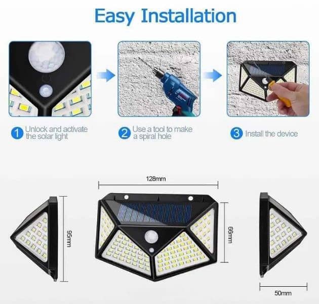 rechargeable solar wall light free delivery cash on delivery 4