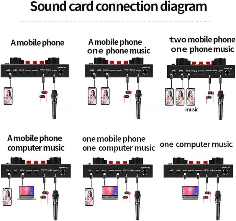 COD Available BM800 With V8s Mic Mixer Set For PC And Mobile 4