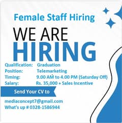 Female for Tele-Marketing