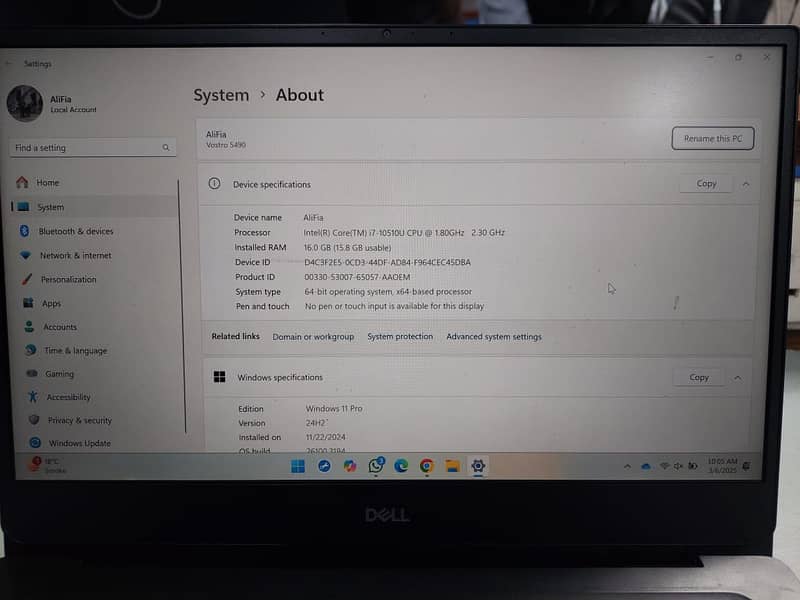 Dell Vostro 5490,10th Gen Core i7, 16GB RAM, 256 SSD, 2GB Nvidia Card 1