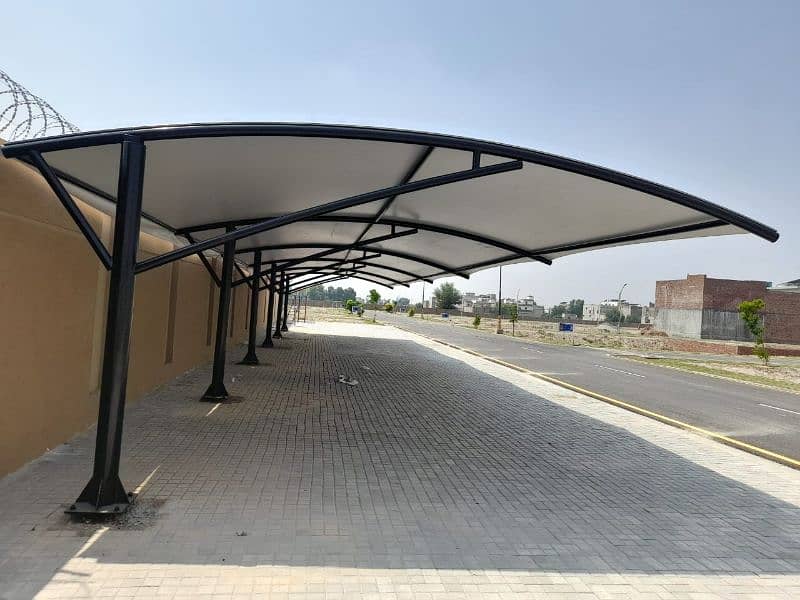 Best Parking shed company in Pakistan - Pvc tensile shade - Heat proof 12