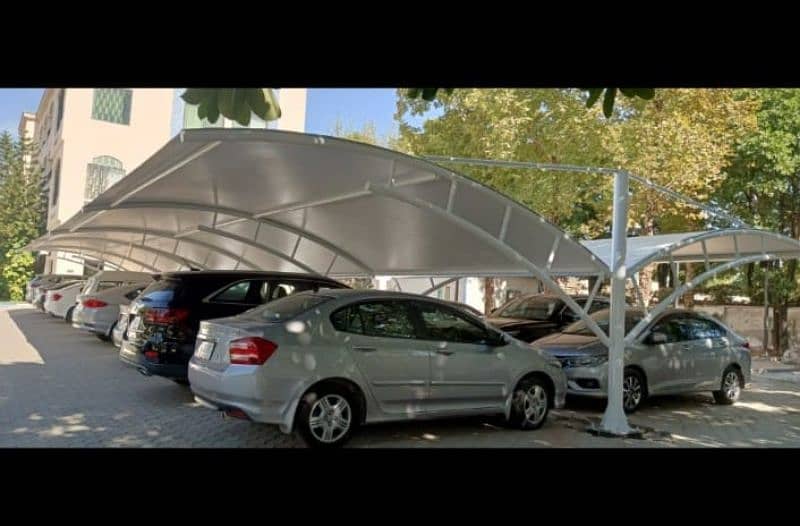 Best Parking shed company in Pakistan - Pvc tensile shade - Heat proof 15