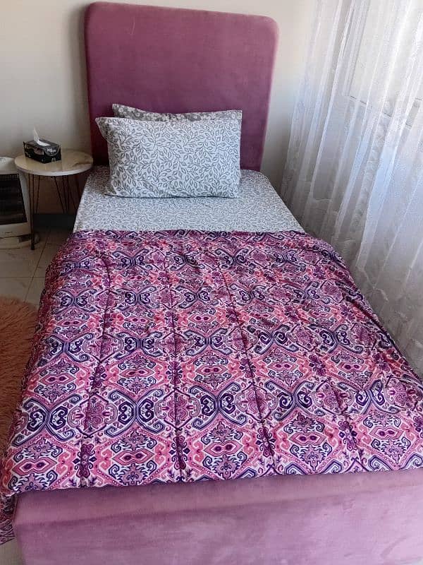 Cute Pink bed with Mattress 1